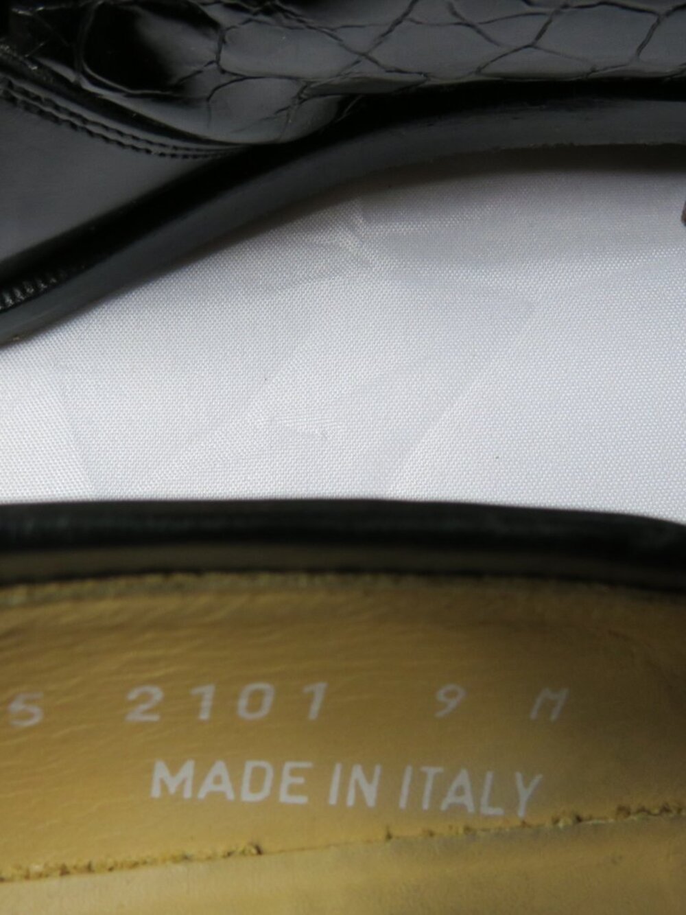 Nice Johnston & Murphy Crocodile Embossed Tassel Loafers Made in Italy 9 M - Picture 11 of 16